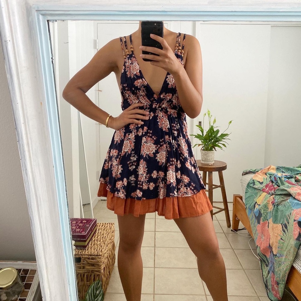 Selfie Leslie beaded strappy back dress